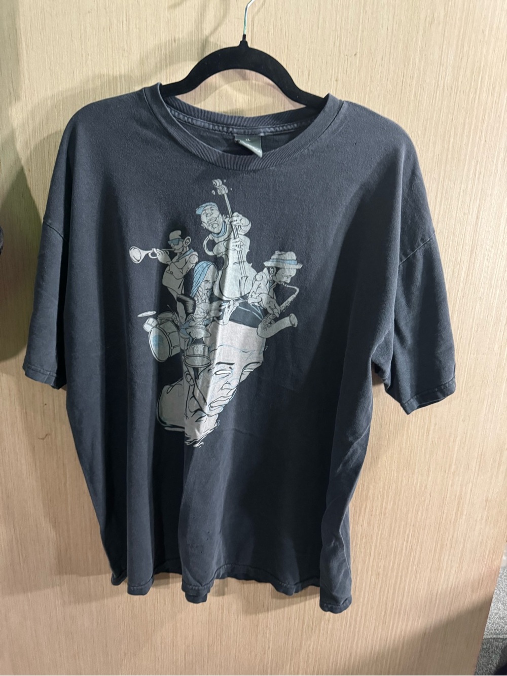 Mens Upper Playground Sam Flores Graphic Grey Crewneck T-Shirt Size XL